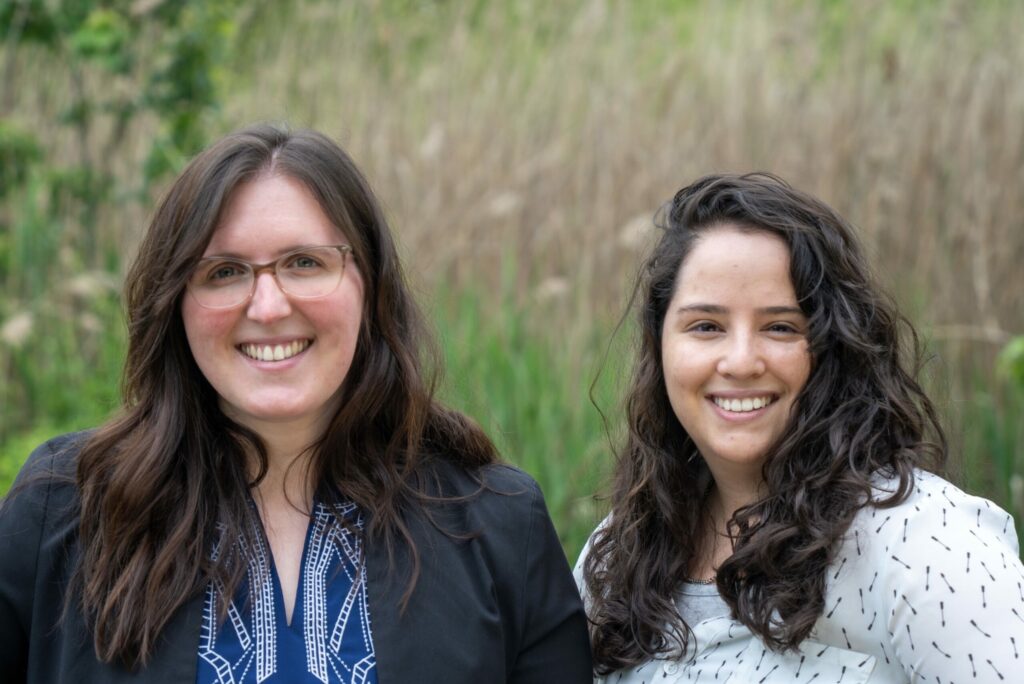 Co-founders of Sundew Therapy and Wellness Brianna, pictured left, and Andrea, pictured right with a field of wheat behind them.